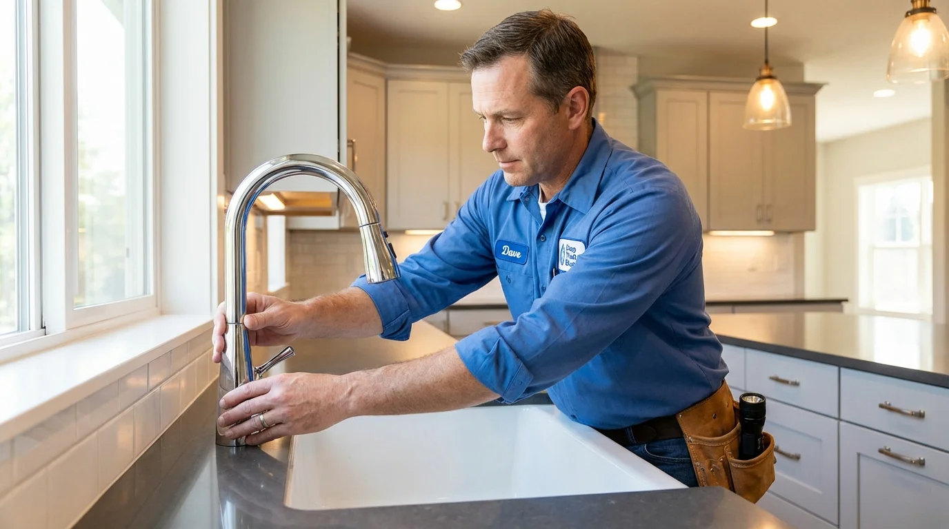 Kitchen faucet installation by Johns Plumbing LLC in Solomon