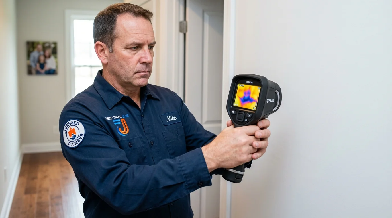 Thermal imaging leak detection by Johns Plumbing LLC in Solomon